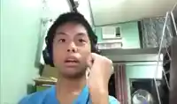 Dude gets scared and shoots the TV screen meme template