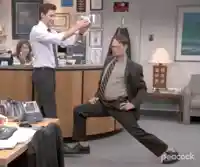 Dwight Crowned meme template