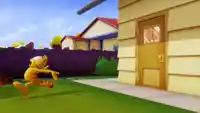 Garfield running from Spiders meme template