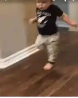 Kid runs away meme template