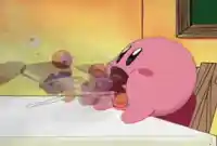 Kirby eating meme template