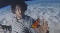 Man touches butterfly meme template