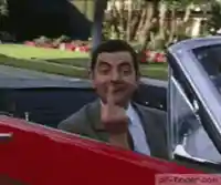 Mr Bean Middle Finger meme template