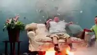Sofa explosion meme template