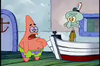 Squidward Head slam meme template