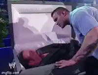 The Undertaker interrupts his funeral meme template