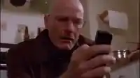 Walter White looking at phone meme template