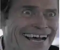 Willem Dafoe Evil Laugh meme template