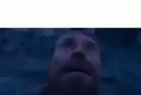 William Dafoe looking up meme template