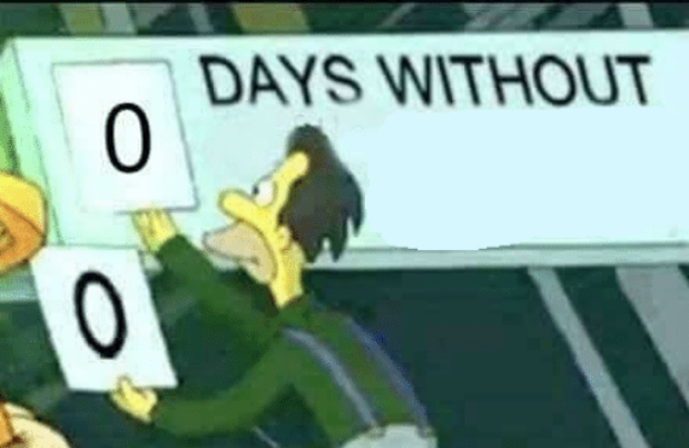 0 Days Without Lenny Simpsons meme template
