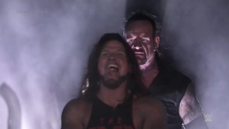 Aj Styles Undertaker meme template