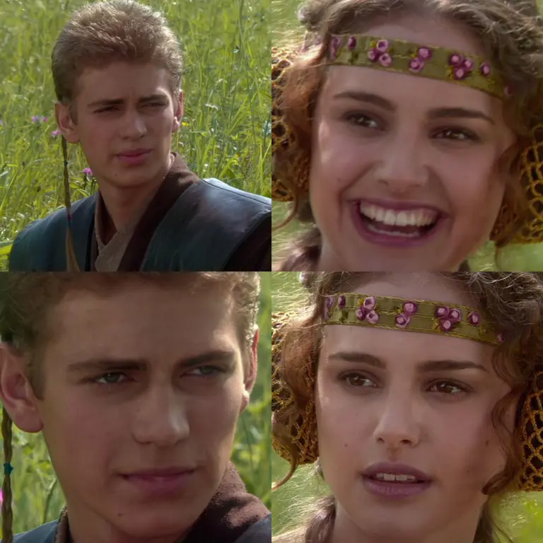 Anakin Padme 4 Panel meme template