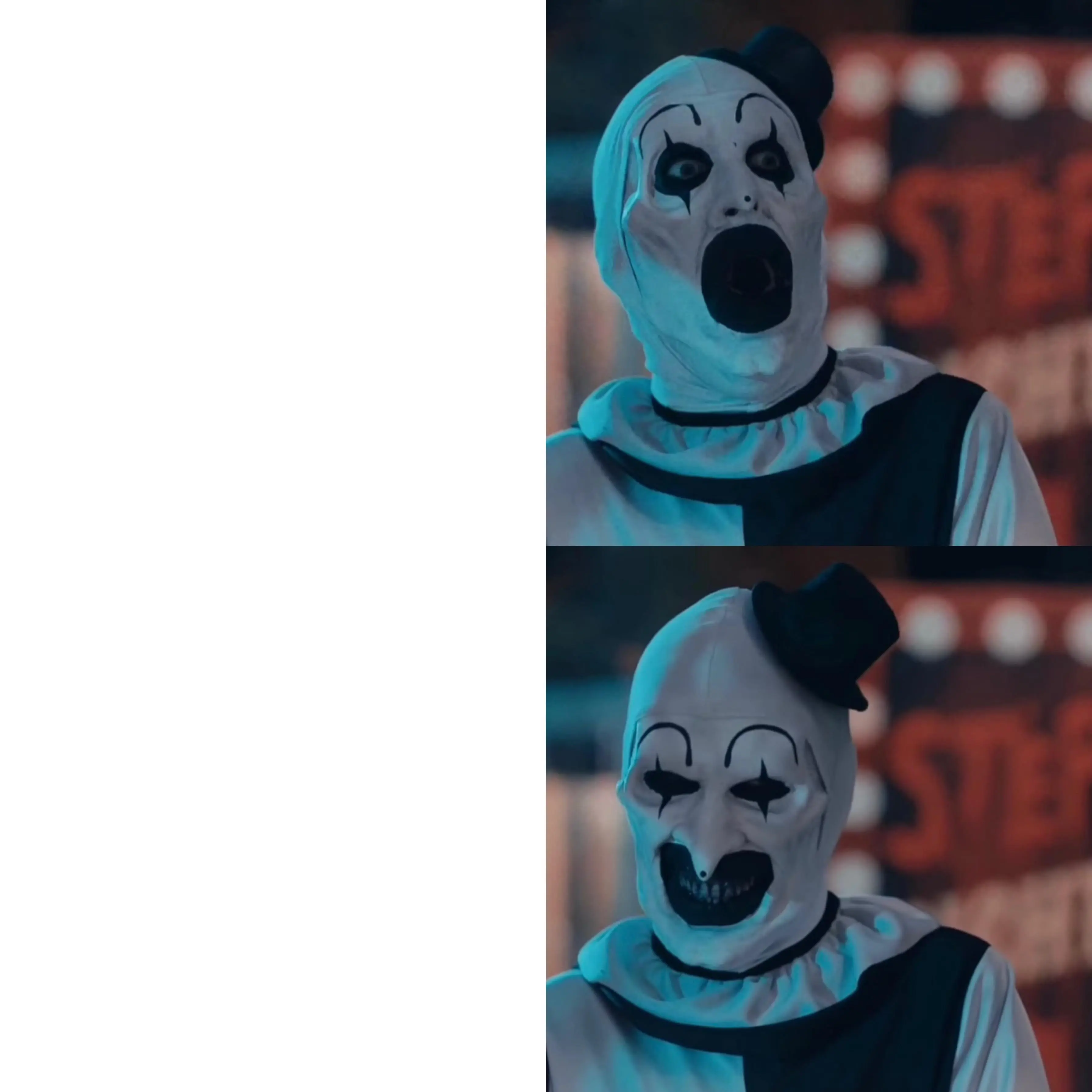 art the clown meme template