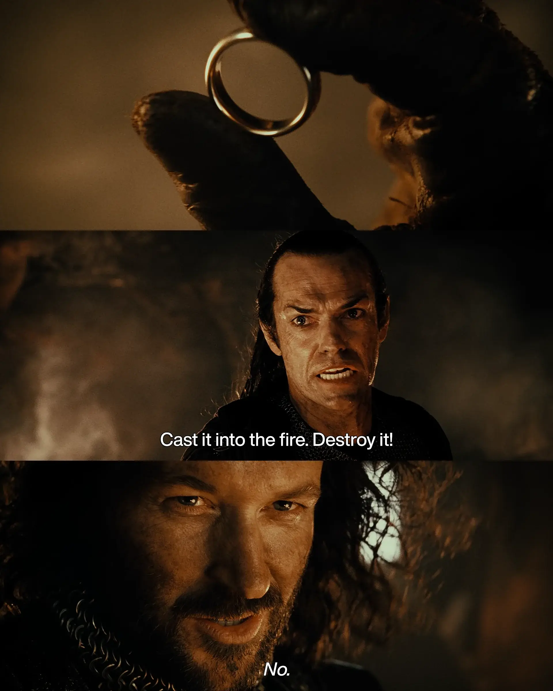 cast it into fire meme template