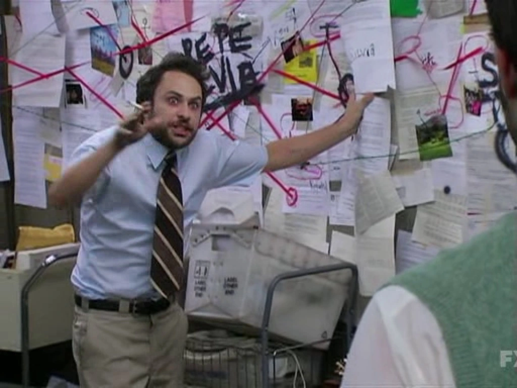 Charlie Conspiracy Always Sunny In Philidelphia meme template