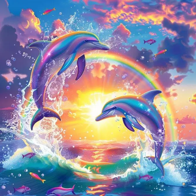 dolphin symphony meme template