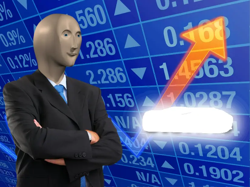 Empty Stonks meme template