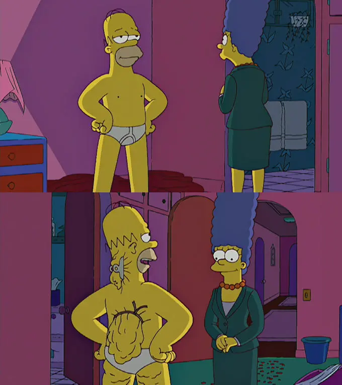 Homer Simpsons Back Fat meme template