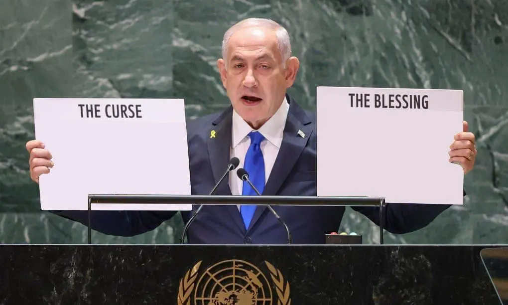 Netanyahu Curse/blessing meme template