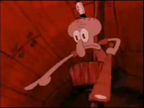 Squidward Pointing meme template
