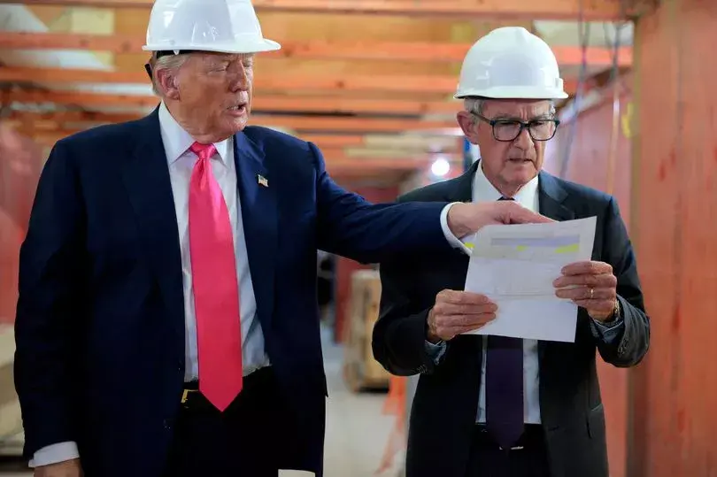 trump and powell meme template
