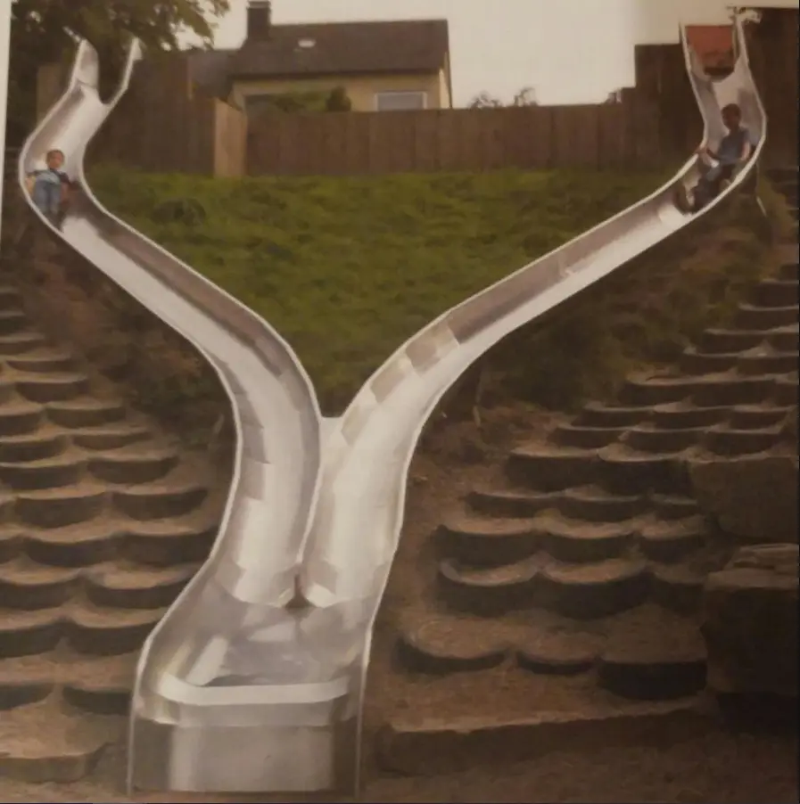 two guys on a slide meme template